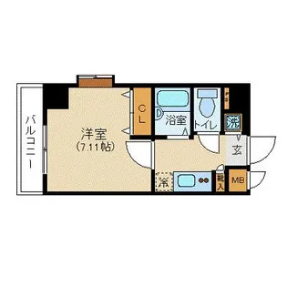 K&W西新橋【4階】の間取り