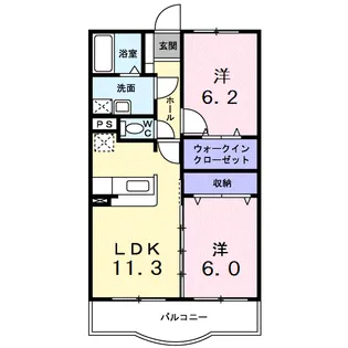 ヒル フィールド ブリーズ館【3階】の間取り