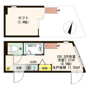 CERESIA池袋West【2階】の間取り