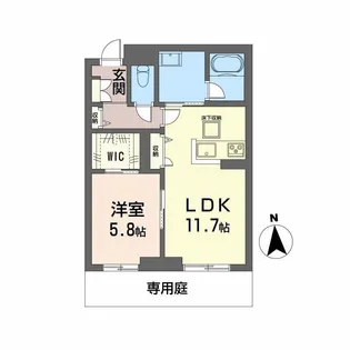 グランフィール【1階】の間取り