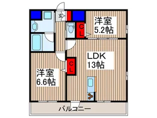 旭ビル サンライズレジデンス【6階】の間取り