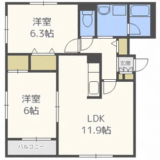 フェリシテ【1階】の間取り