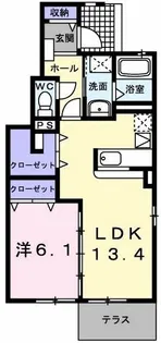 キャトル・フィーユ I【1階】の間取り