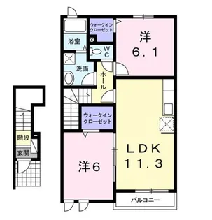 グレイスフル B【2階】の間取り
