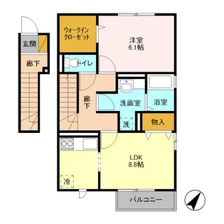 パティオ藤代II【2階】の間取り