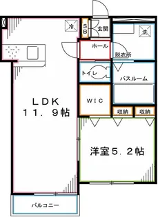 メゾンドEXE.V【1階】の間取り