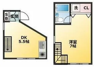 カーサデビエント【1階】の間取り