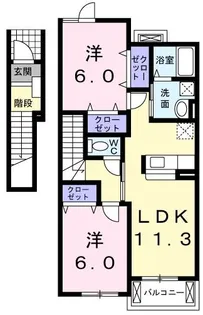 グランデ・フォレスタC【2階】の間取り