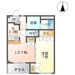 ピュアハーモニー【2階】の間取り