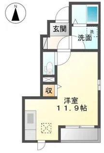 ラ・ペジーブル【1階】の間取り