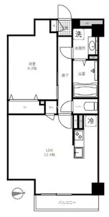 ドメーヌ神楽坂【2階】の間取り