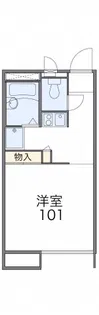 レオパレスビクトリーII【1階】の間取り
