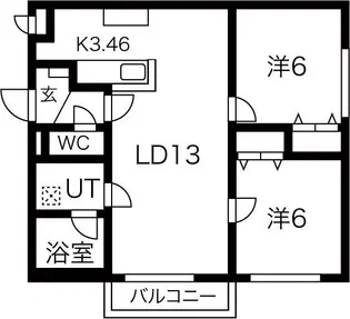 富丘ベース【2階】の間取り