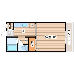 ハイデンス山手【1階】の間取り
