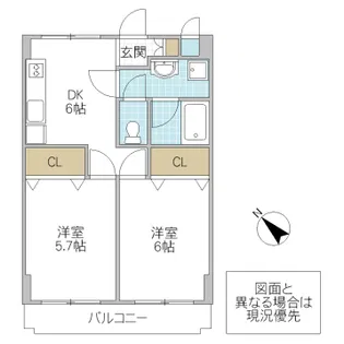 エイブル 2【3階】の間取り