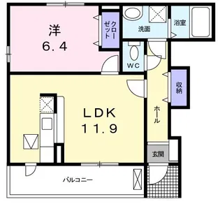 コリーヌA棟【1階】の間取り
