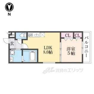 フジパレス阪急塚口ウエスト2番館【3階】の間取り