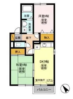 シティハウス B【1階】の間取り