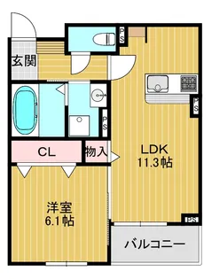 ガ-デンレイ-サ【2階】の間取り