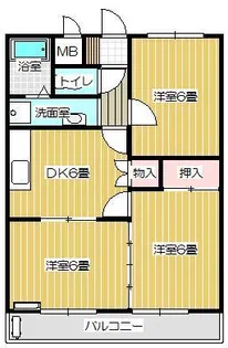 ペアパレスCHIBA【1階】の間取り
