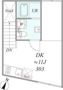 東京都新宿区余丁町【アパート】の間取り