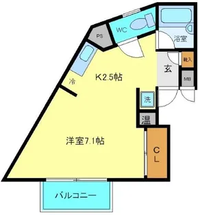 レジデンス八乙女【2階】の間取り