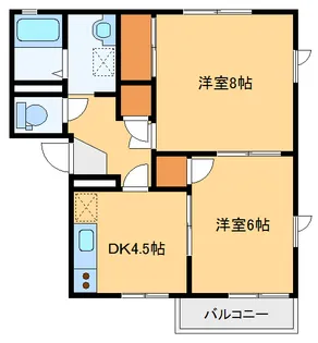 グランドール山王 A【1階】の間取り