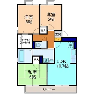 セントルイン壱番館A棟【2階】の間取り
