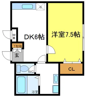 清水マンション【2階】の間取り