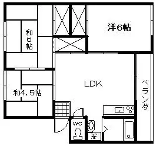 礒コーポ【2階】の間取り