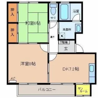 ポートサイド萩原【1階】の間取り