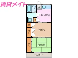 コーポみゆき【2階】の間取り