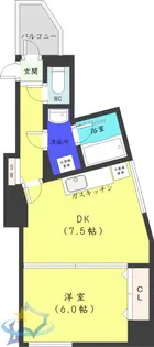 コートロティ大通【3階】の間取り