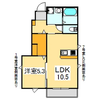 グリーンハーモニー【1階】の間取り