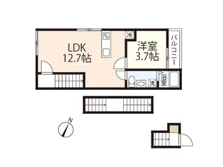 Pablo戸坂B棟【3階】の間取り