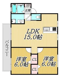 グリーンヒル【2階】の間取り