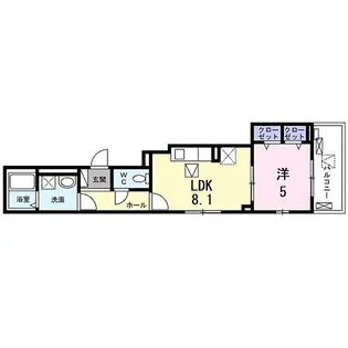 椥辻リバーグレイス【1階】の間取り