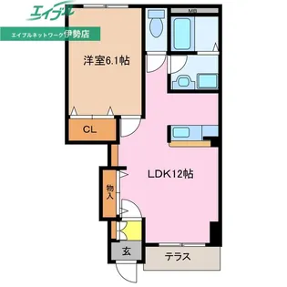 ウィンフィールドA棟【1階】の間取り