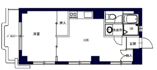 タカノ第2コーポ【1階】の間取り