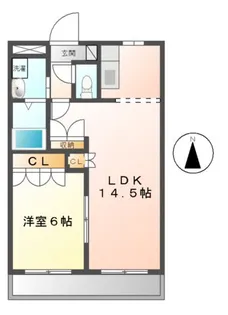 クローバーグリーン V【2階】の間取り