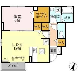 グローリー境田【1階】の間取り