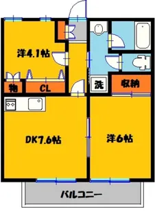 みなみハイツ【2階】の間取り