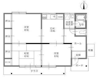 山形県天童市駅西4【一戸建】の間取り