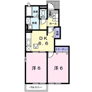 兵庫県西脇市野村町【アパート】の間取り