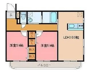 ロード&スカイ【4階】の間取り
