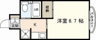 ダイアパレス横川公園【6階】の間取り