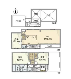 東京都大田区大森西3【一戸建】の間取り
