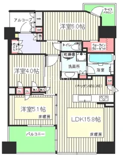 リバーガーデン四天王寺【14階】の間取り