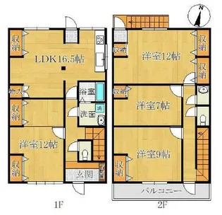 東京都北区堀船3【一戸建】の間取り