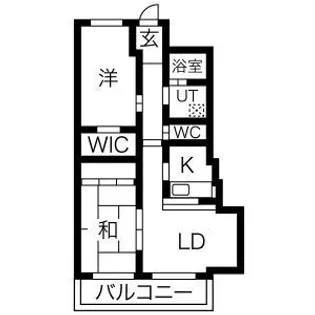 2LDKの間取り画像